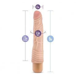 Alternative view of Dr Skin Cock Vibe #2 Realistic Multi Speed 9" Slim Vibrator