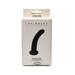 Alternative view of Loving Joy Curved 5" Inch Silicone Dildo with Suction Cup