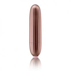Rocks Off Opulant Pleasures Coco 10 Function Ribbed Bullet Vibrator Rose Gold