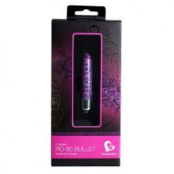 Alternative view of Rocks Off RO 80mm Purple Python 7 Speed Bullet