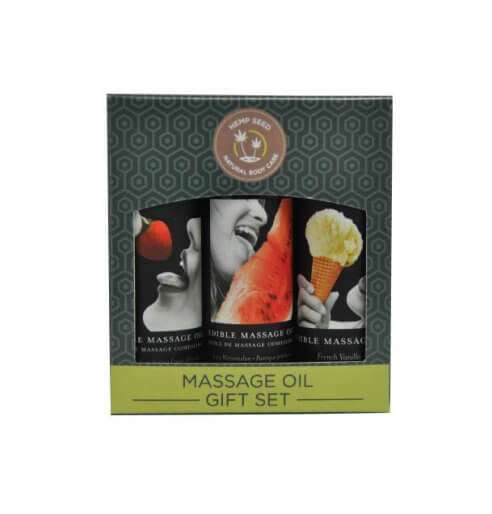 Earthly Body Edible Massage Oil Gift Set - Vegan Friendly