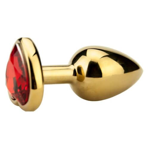 Precious Metals Heart Shaped Anal Butt Plug-Gold - Image 4