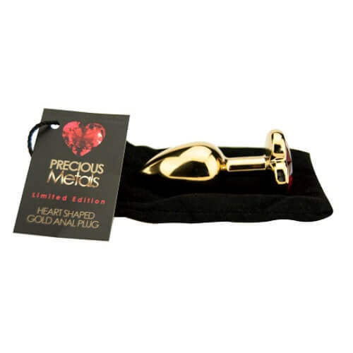 Precious Metals Heart Shaped Anal Butt Plug-Gold - Image 7