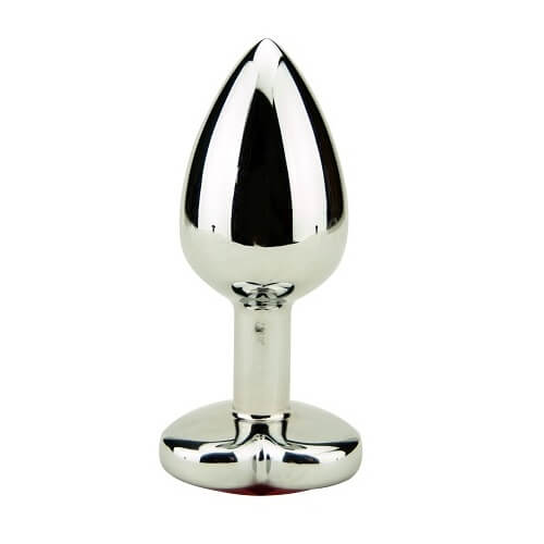 Precious Metals Heart Shaped Anal Butt Plug-Silver - Image 6