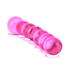 Alternative view of Spectrum Ribbed Glass Dildo
