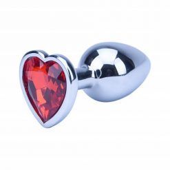 Precious Metals Heart Shaped Anal Butt Plug-Silver