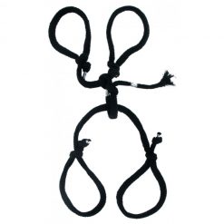 Fetish Fantasy Silk Rope Hogtie Black - Image 4
