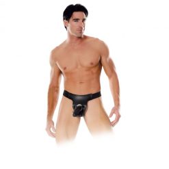 Alternative view of Fetish Fantasy Mr Big Hollow Strap-On Black 8in