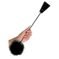 Alternative view of Fetish Fantasy Limited Edition Feather Crop Black