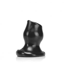 Alternative view of Oxballs Pig Hole 1 Black Small Hollow Tunnel Butt Plug