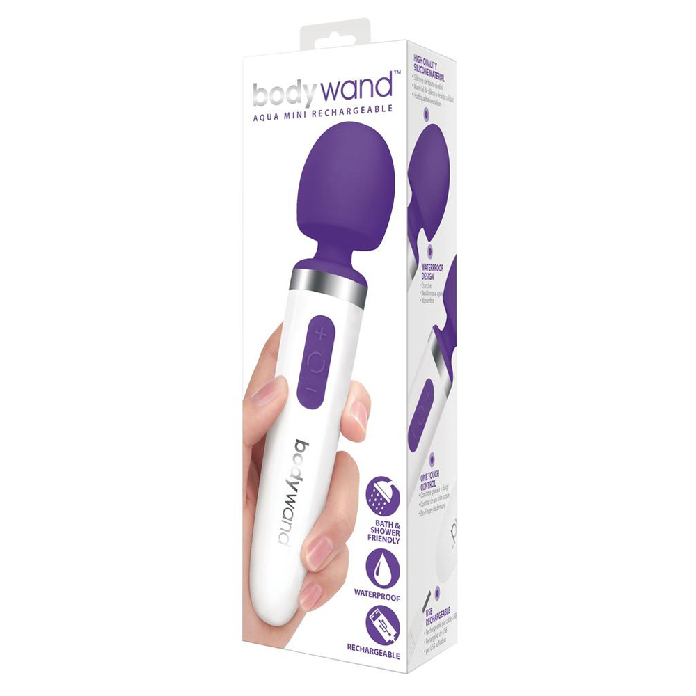 Bodywand Aqua Mini Rechargeable Massage Wand – Purple - Image 2