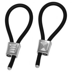 Alternative view of ElectraStim Prestige Electraloops Adjustable Cockrings Silver