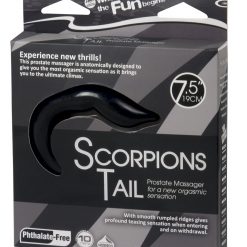Scorpions Tail Prostate Massager Black 7.5in
