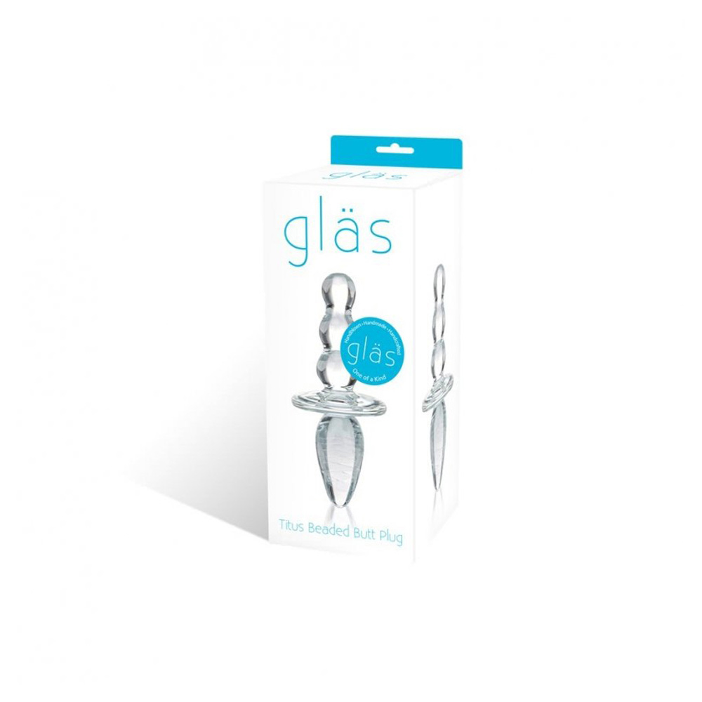 Glas Titus Beaded Clear 6.6in