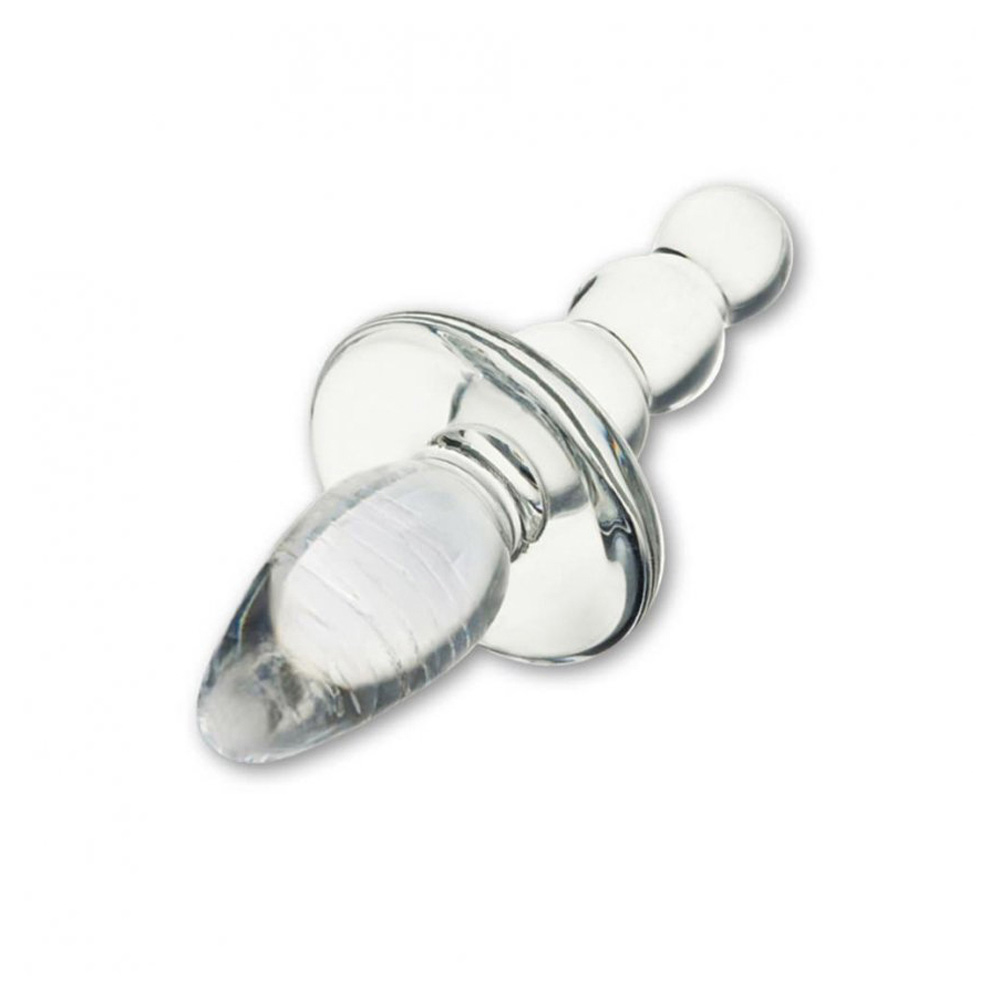 Glas Titus Beaded Clear 6.6in - Image 2