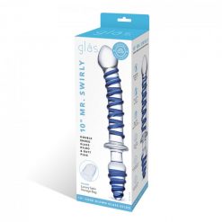 Glas Mr Swirly Double Ended Glass Dildo & Butt Plug 10in - Image 3