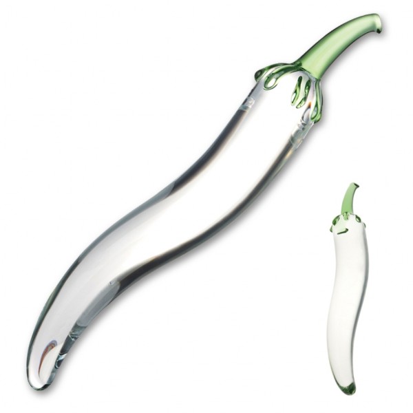 Glas Glass Naturals Chili Pepper Dildo Clear