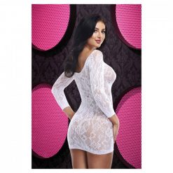 Lapdance Lace off the Shoulder Mini Dress White - Image 2