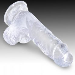 King Cock Cock with Balls Transparent 5in - Image 3