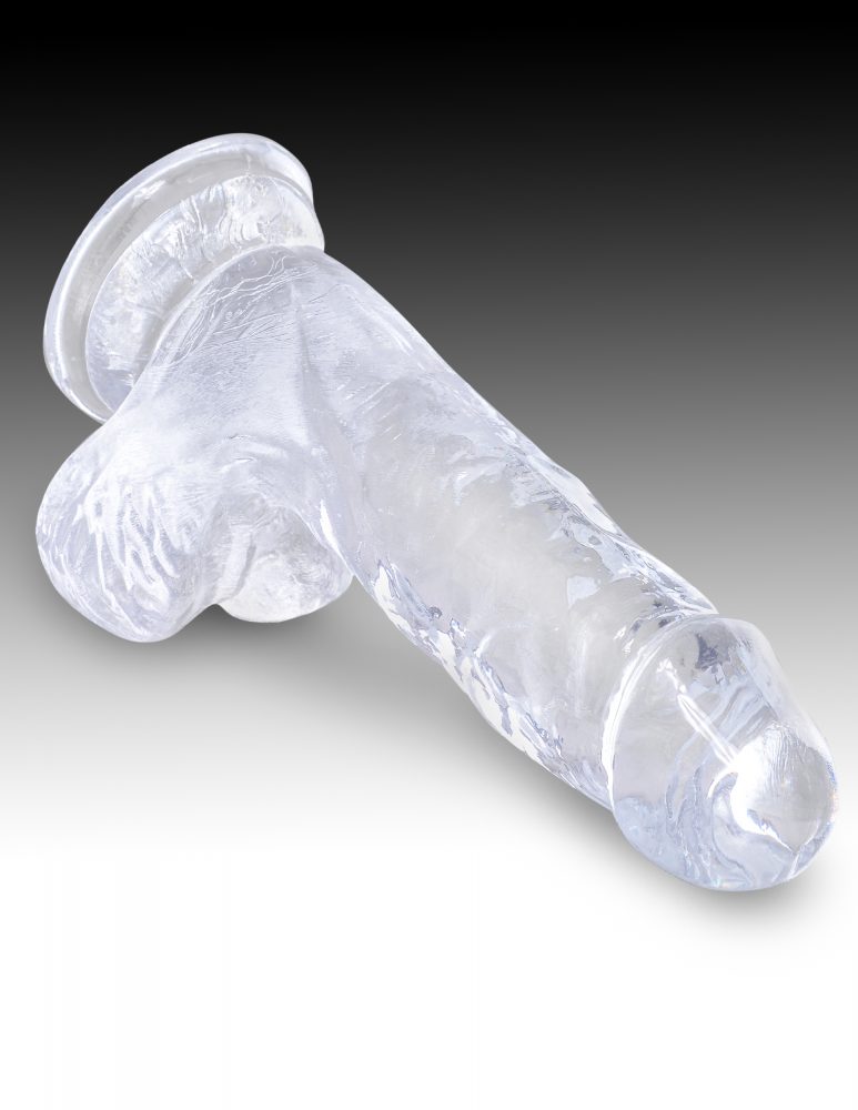 King Cock Cock with Balls Transparent 5in - Image 3