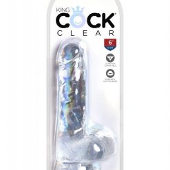 Alternative view of King Cock Cock with Balls Transparent 6in