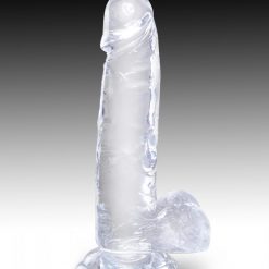 King Cock Cock with Balls Transparent 7in