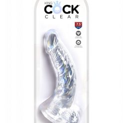 Alternative view of King Cock Cock with Balls Transparent 7.5in