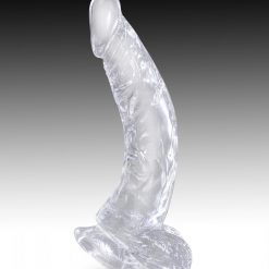 King Cock Cock with Balls Transparent 7.5in