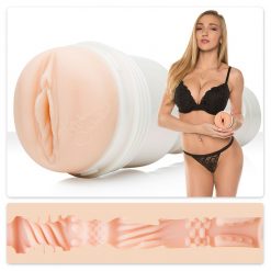 Fleshlight Girl Kendra Sunderland with Fleshlight and sensation sleeve cross section