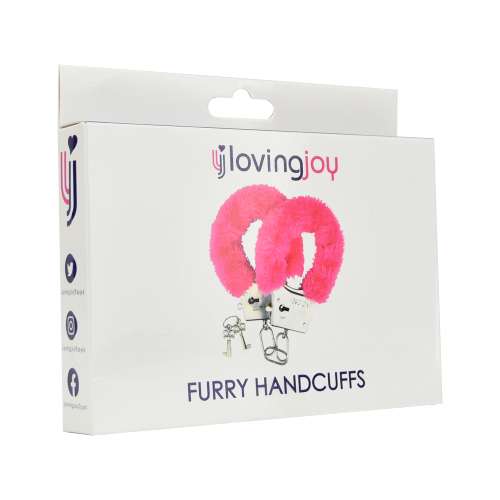 Loving Joy Furry Handcuffs Pink - Image 5