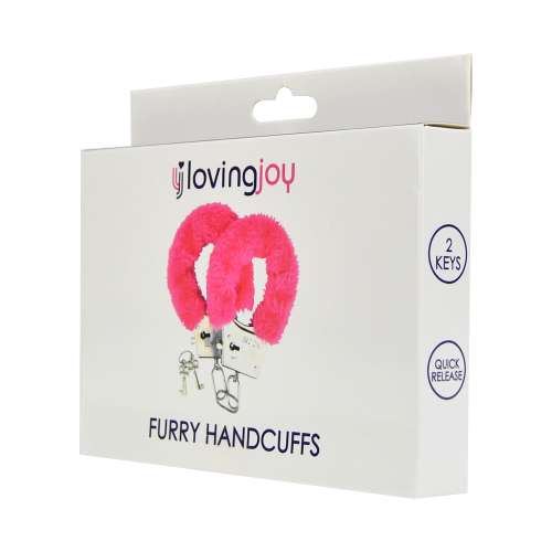 Loving Joy Furry Handcuffs Pink - Image 3