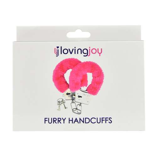 Loving Joy Furry Handcuffs Pink - Image 2