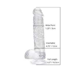 Loving Joy 6 Inch Dildo with Balls Clear - Image 9