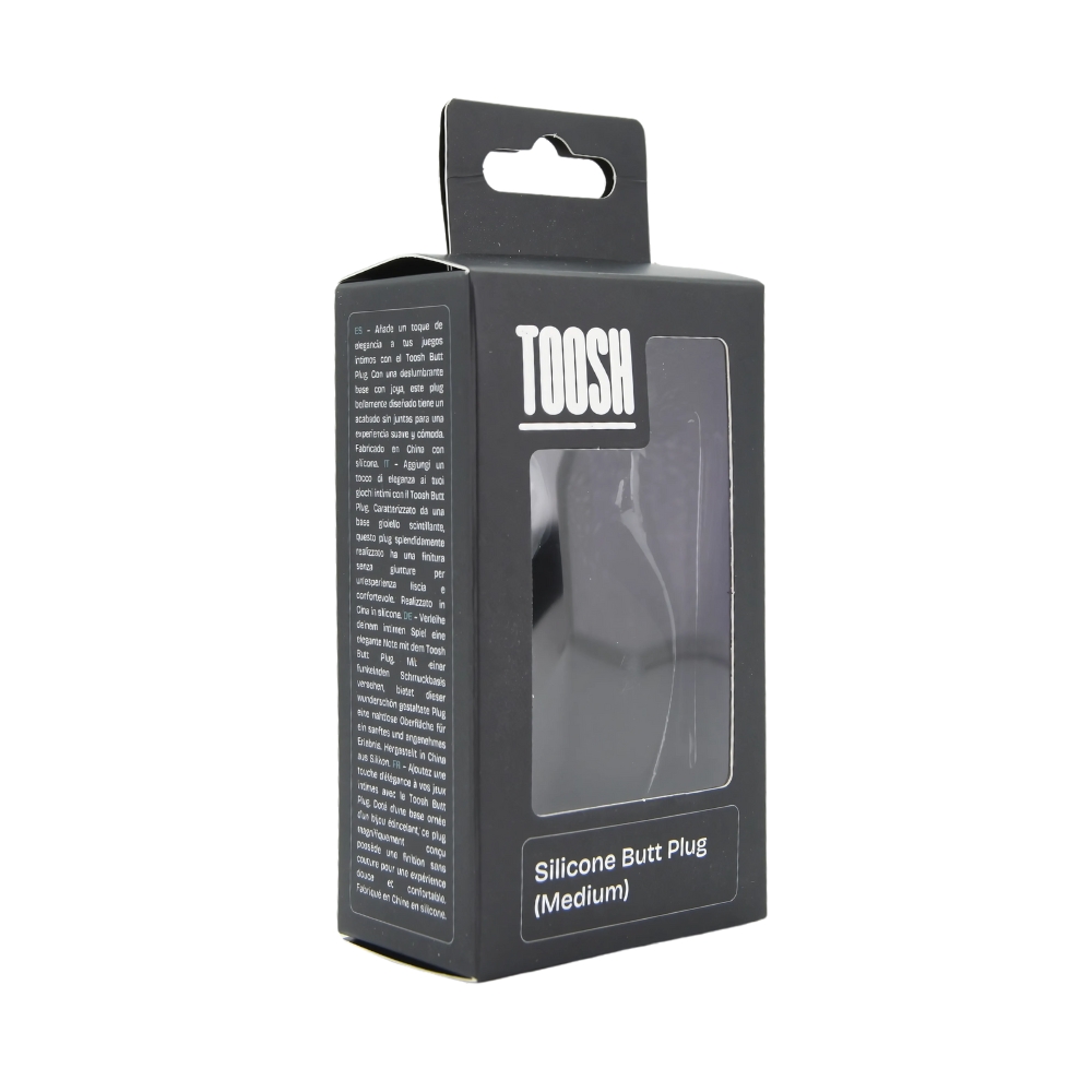Toosh Black Silicone Butt Plug Medium - Edge of Heaven - Come With Us