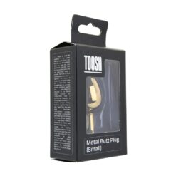 Toosh Gold Metal Butt Plug Small Pink Stone - Image 10