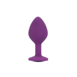Toosh Silicone Butt Plug Purple Set of 3 Clear Stone - Image 7