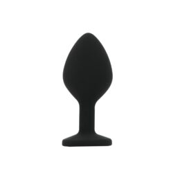 Toosh Silicone Butt Plug Black Set of 3 Clear Stone - Image 8