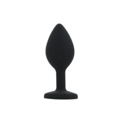 Toosh Silicone Butt Plug Black Set of 3 Clear Stone - Image 7