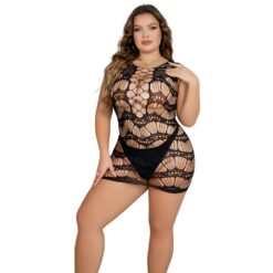 Lace by LJ Plus Size Lace Up Mini Dress - Image 8