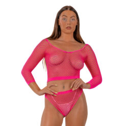 Lace by LJ Fence Net Crop Top and Bottoms - Image 6