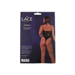 Lace by LJ Floral Halter Bodysuit Black - Image 7